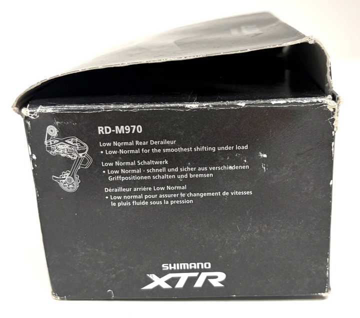 Shimano XTR RD-M970 SGS 9 Spd Mtn Bike Rear Derailleur Carbon Long Cage Vintage