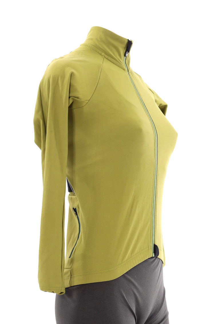 Velocio Thermal Long Sleeve Cycling Jersey Women XS Green Winter Cycling Gravel