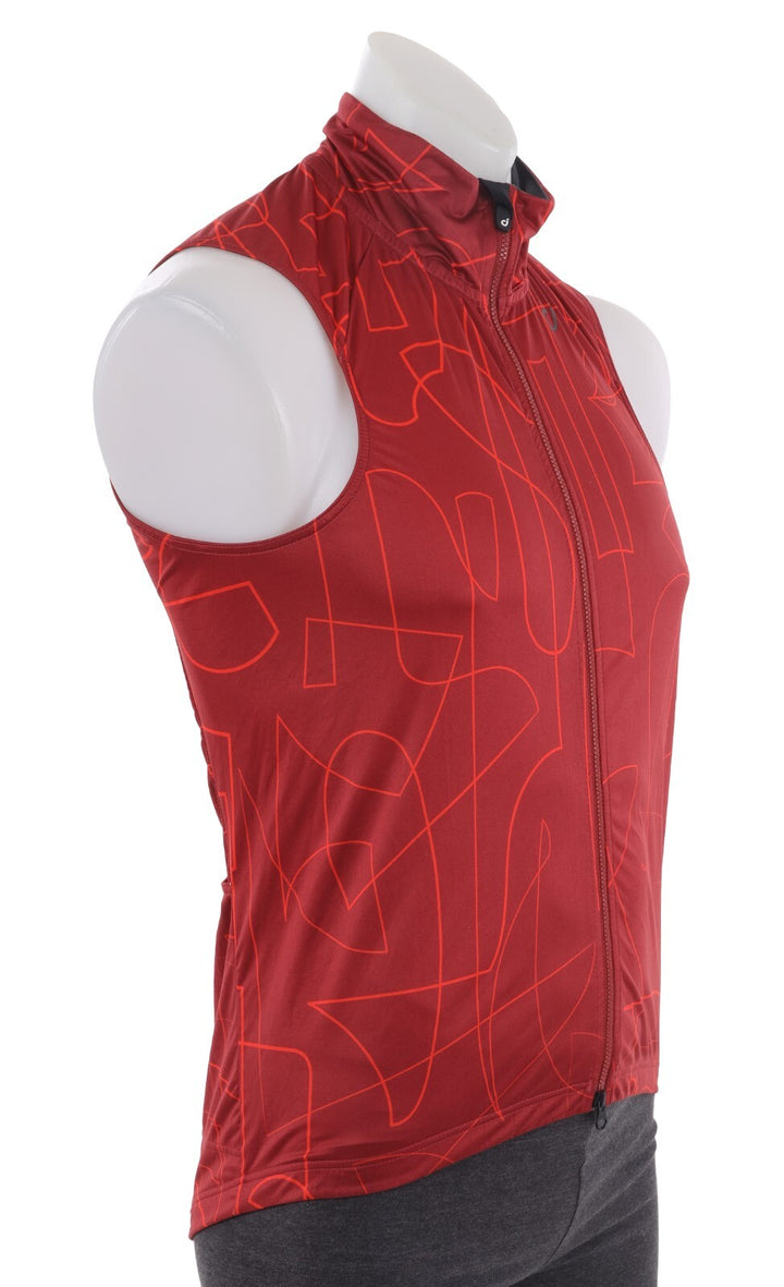 Velocio Line SE Wind Vest Men MEDIUM Red Cycling Road Bike Gravel Race Mountain