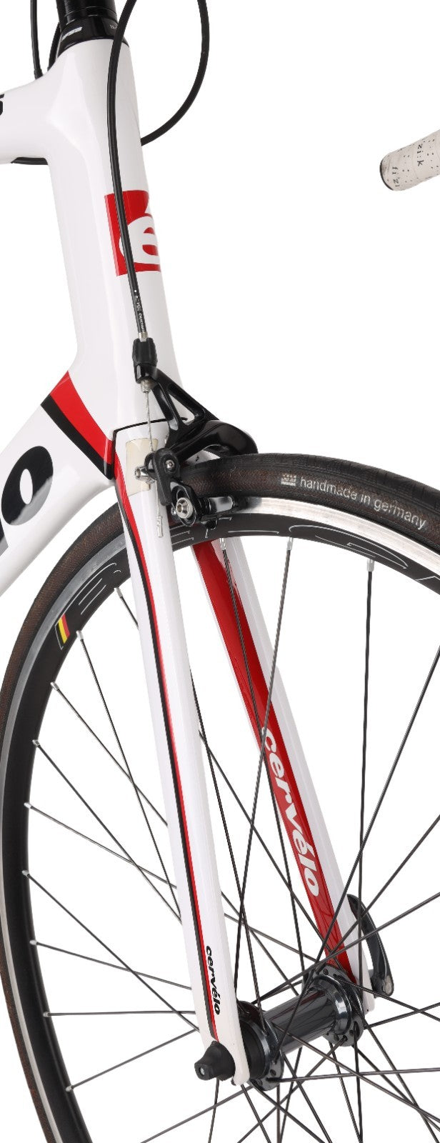 Cervelo S5 Team Carbon Road Bike 2x 10 Speed 61cm SRAM WHITE 700c Rim QR 2012