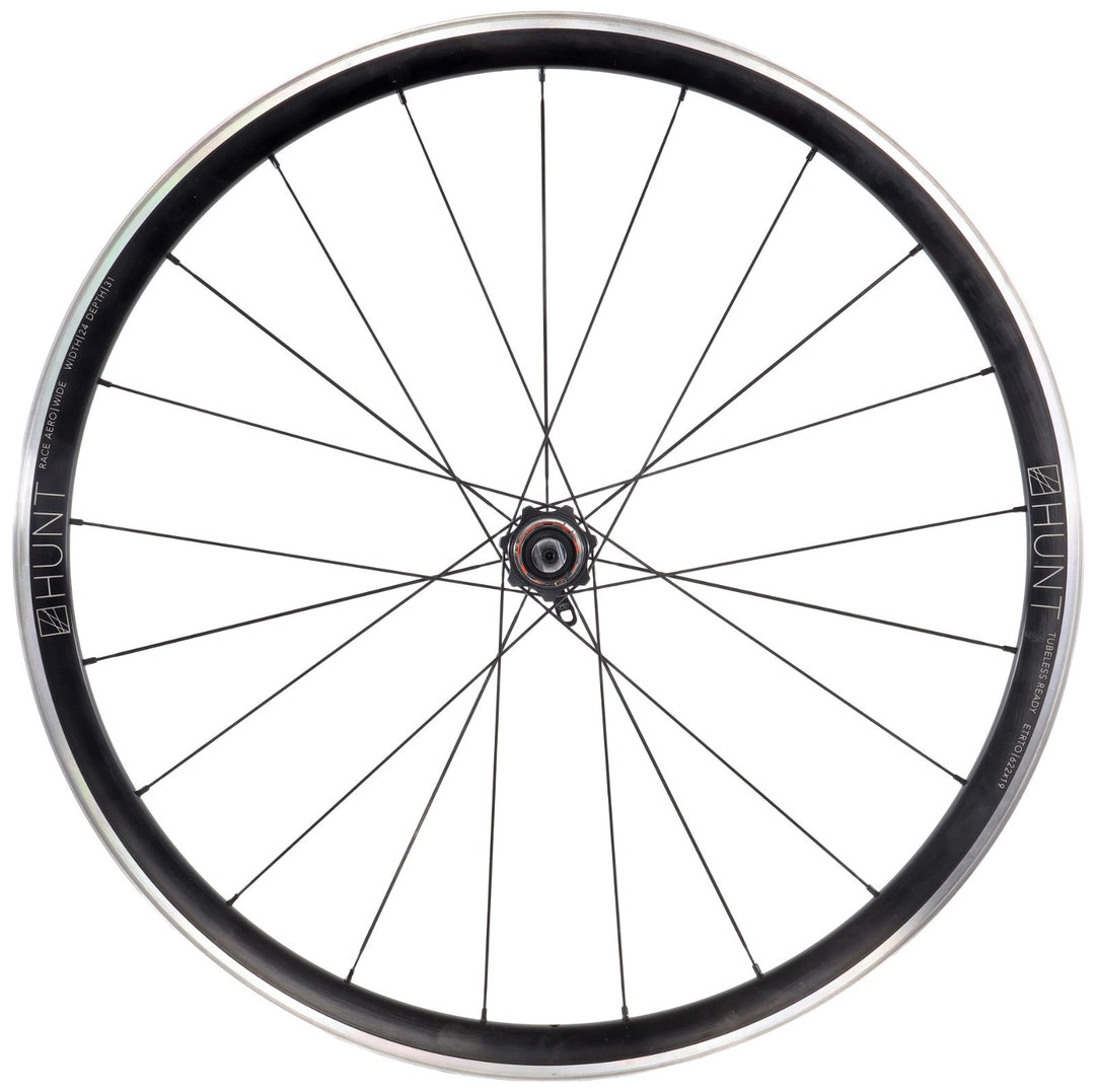 HUNT Race Aero Wide Alloy Tubeless Road REAR Wheel Shimano 11 Speed 700c QR Rim