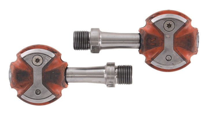 Speedplay Zero Clipless Road Bike Pedals Orange 50 & 53mm Titanium 4 Bolt Race