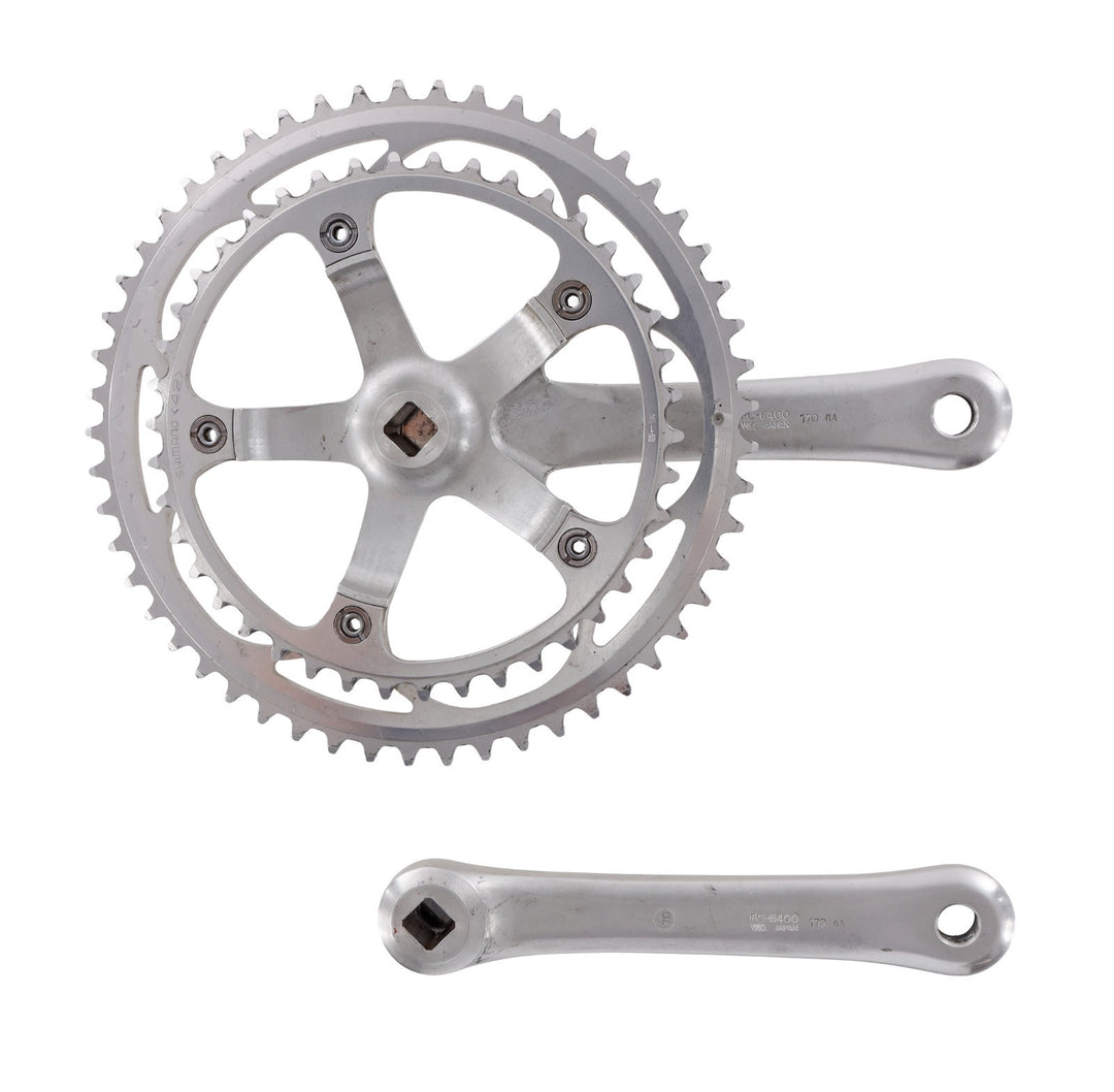 Campagnolo Veloce 2 x 9 Speed Alloy Road Bike Crankset 170mm 53/39T Vintage