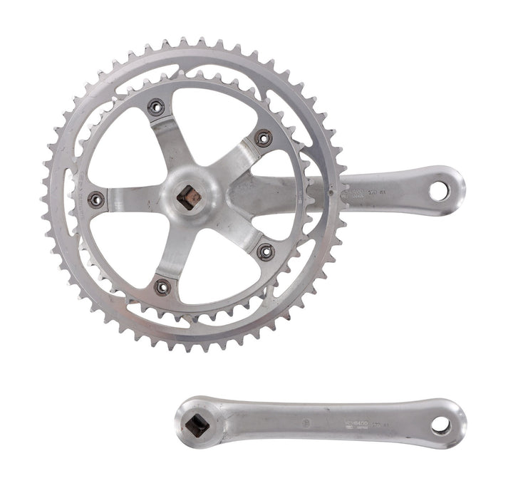 Campagnolo Veloce 2 x 9 Speed Alloy Road Bike Crankset 170mm 53/39T Vintage