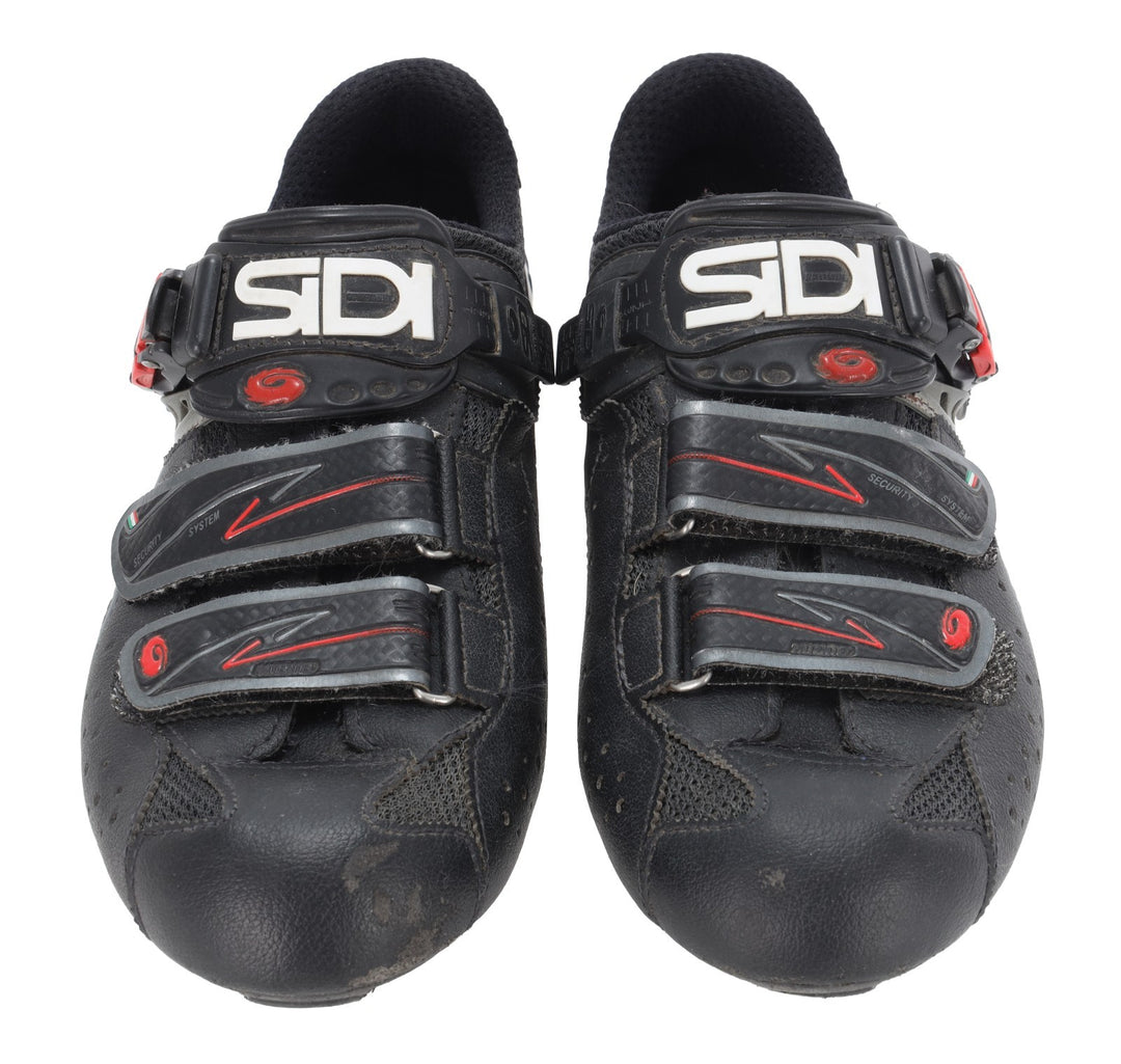 Sidi Genius 5 FIT Road Bike Shoes Carbon EU 40 US Men 7.5 Black 3-Bolt Cycling