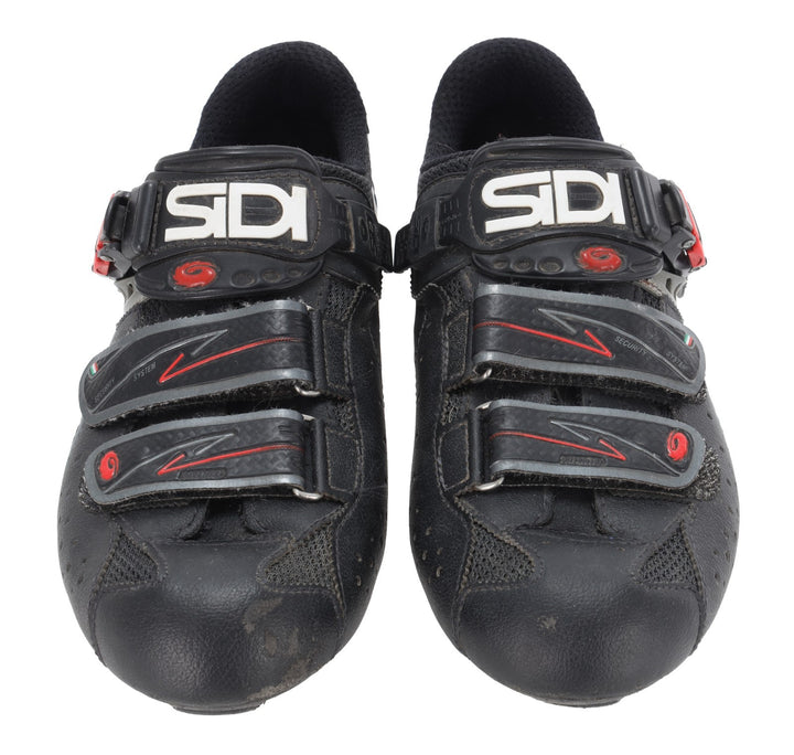 Sidi Genius 5 FIT Road Bike Shoes Carbon EU 40 US Men 7.5 Black 3-Bolt Cycling