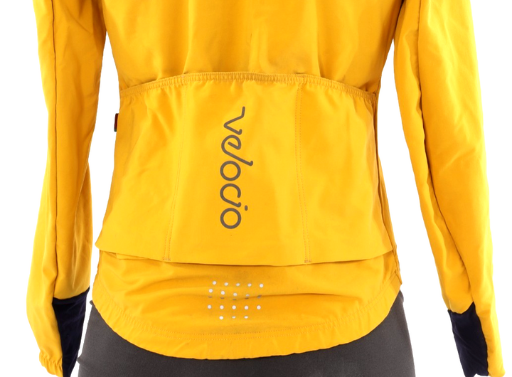 Velocio Signature Softshell Cycling Jacket Women XS Yellow Road Bike Gravel MTB