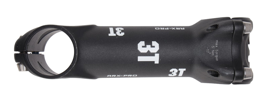 3T ARX-PRO Alloy Road Bike Stem 31.8 x 100mm 17º BLACK 1 1/8" Gravel