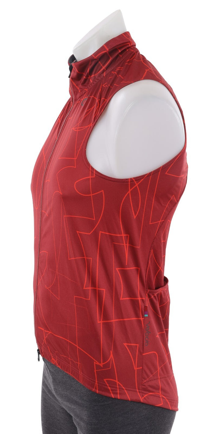 Velocio Line SE Wind Vest Men MEDIUM Red Cycling Road Bike Gravel Race Mountain