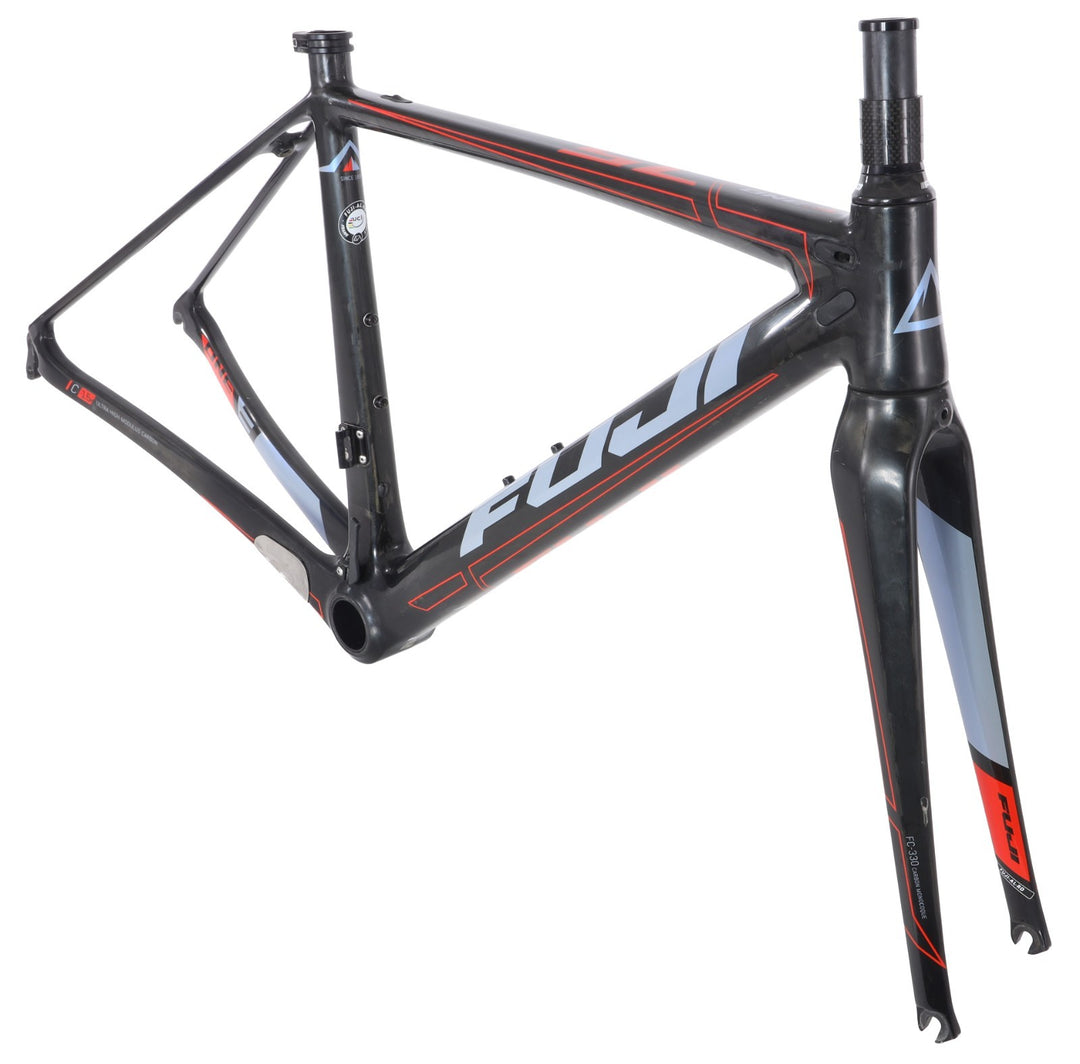 Fuji SL 1.3 Carbon Road Bike Frameset XS Gloss Raw Carbon/Red 700c QR Rim 2016