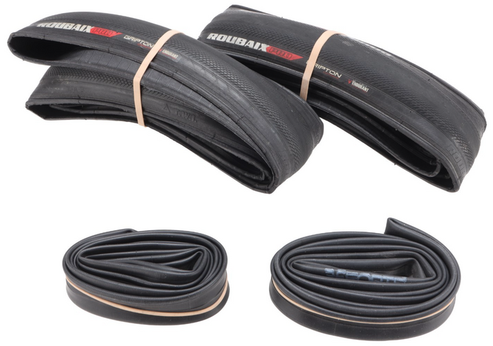 Specialized Roubaix Pro Clincher Road Bike Tires 700 x 23c 1 PAIR Gripton Tubes