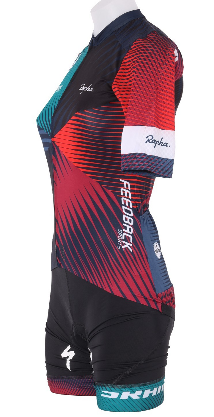 Rapha Pro Team Specialized SRAM Aero Short Sleeve Cycling Kit Women MEDIUM Black