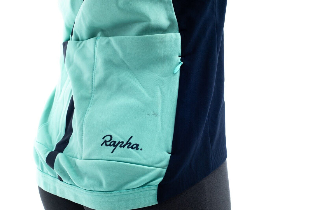 Rapha Souplesse Training Jacket Women LARGE Blue Road Bike Gravel Mountain CX