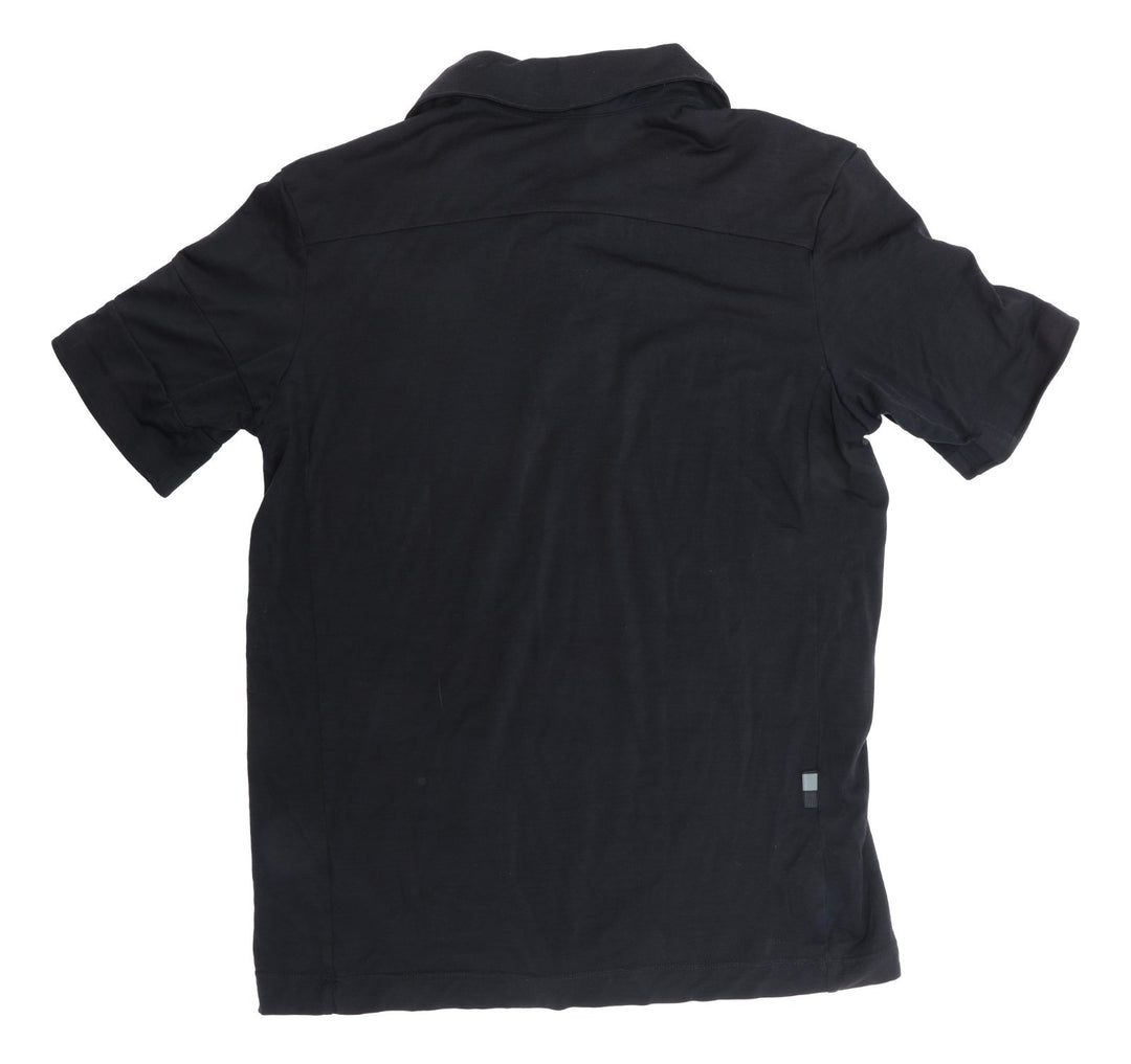 Rapha Short Sleeve Merino Polo Shirt Men SMALL Black Road Bike