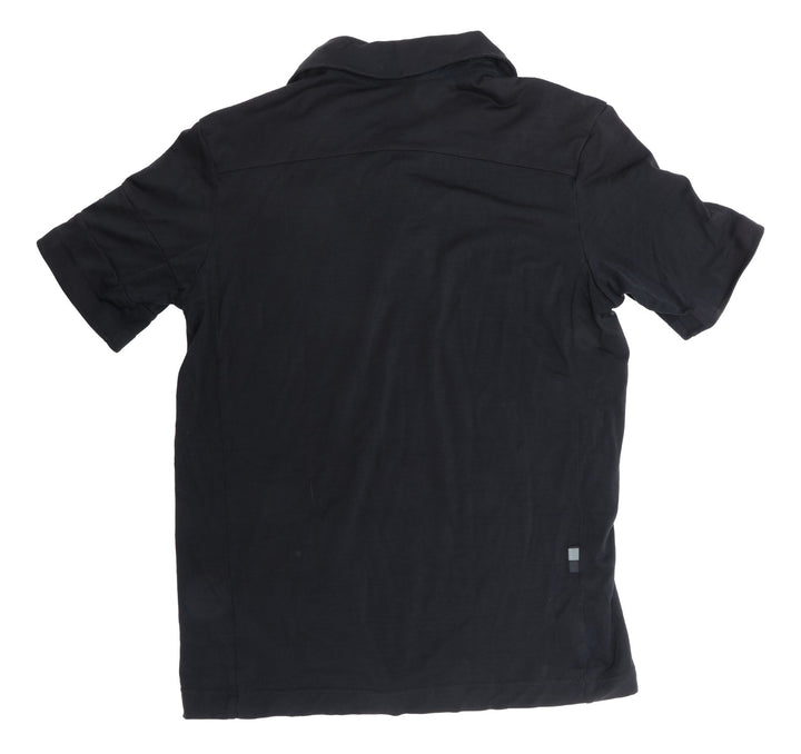 Rapha Short Sleeve Merino Polo Shirt Men SMALL Black Road Bike