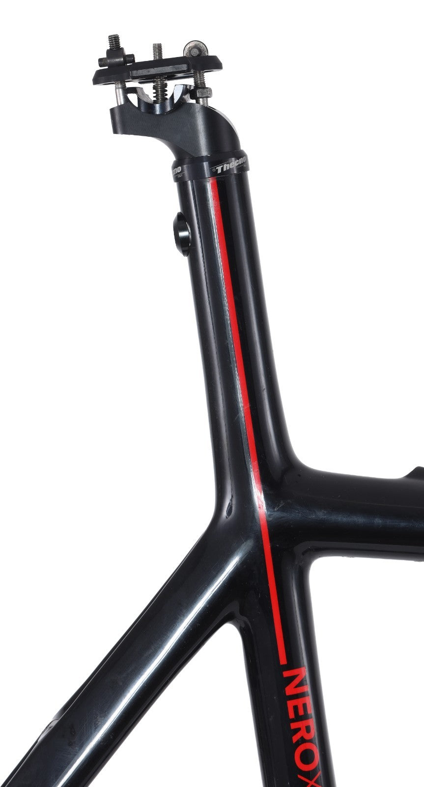 Passoni Nero XL Carbon Ti Road Bike Frameset 56cm WHITE/BLACK 700c QR Italy