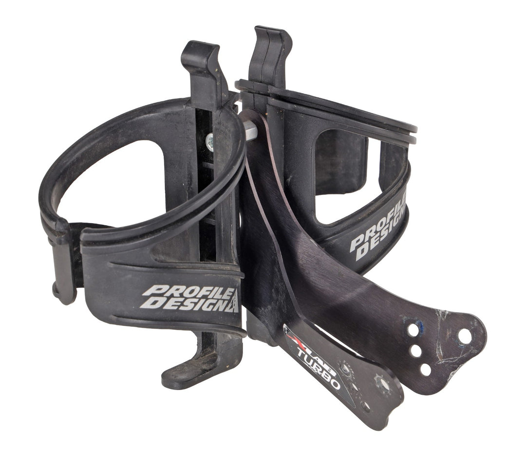 XLAB Turbo Wing Dual Triathlon Bike Mount w/ Profile Design Kage Bottle Cages