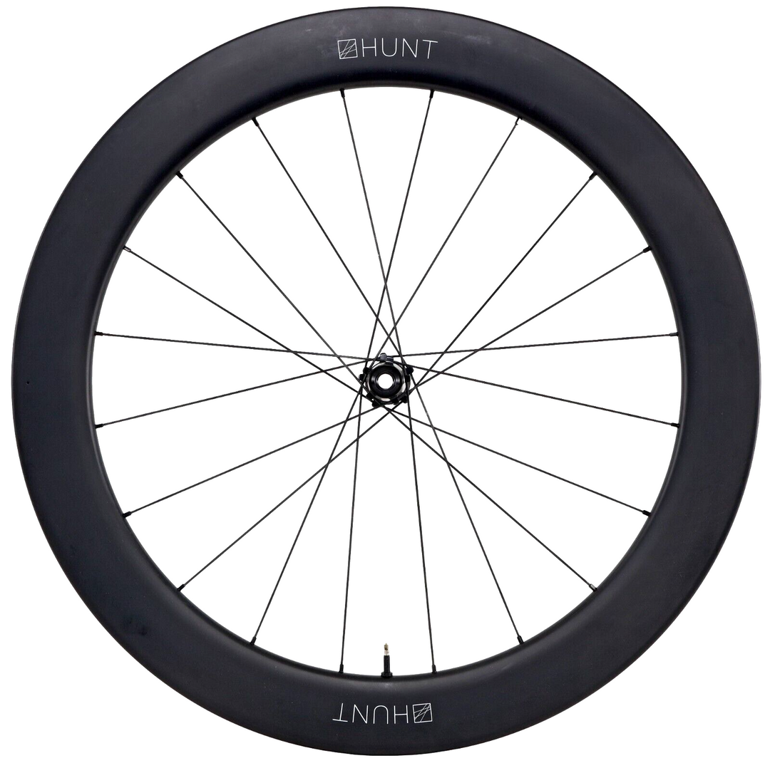 HUNT 65 Carbon Aero Disc CL Tubeless 12 x 100 Road FRONT Wheel 700c Race TT EZO