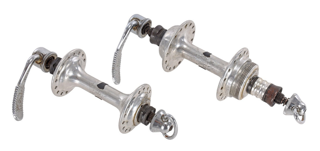 Campagnolo Record Low Flange Road Bike Hub Set 32H 100/126mm QR English Vintage