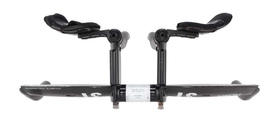 3T Aura Pro Triathlon Bike Carbon Aerobar w/ Extensions 31.8 x 420mm TT Race