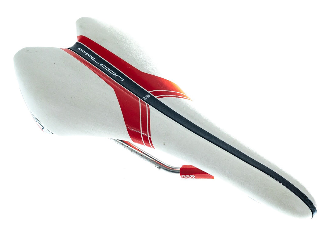 PRO Falcon Road Bike Saddle 142mm Cut Out 7 x 7mm White Gravel Mountain Shimano