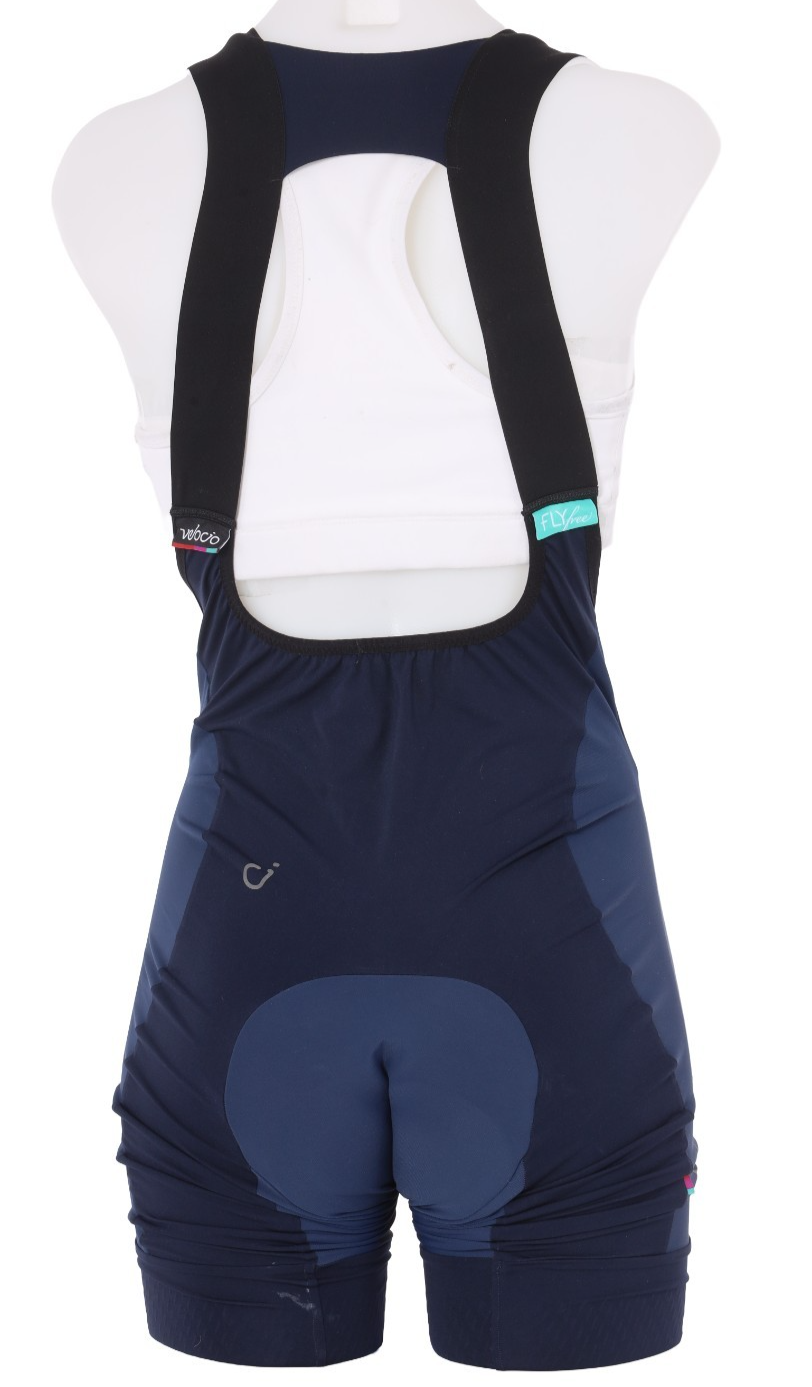 Velocio Concept Bib Shorts Women MEDIUM Blue Road Bike Gravel Mountain Cycling