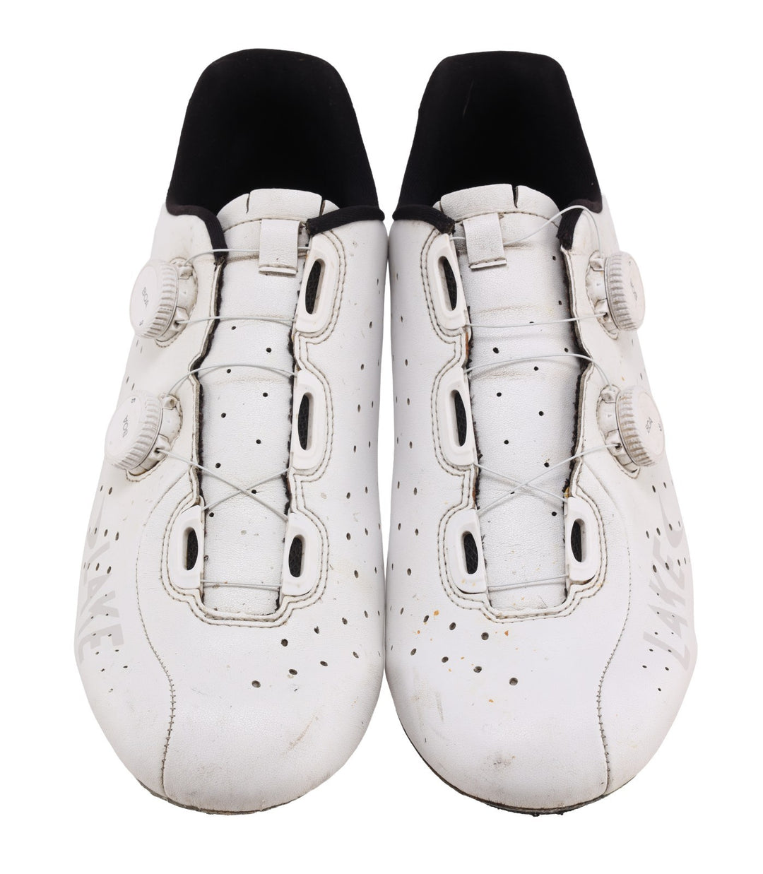 Lake CX332 Carbon Road Bike Shoes EU 47 US 13.5 Wide WHITE BOA Dial 3-Bolt Cleat