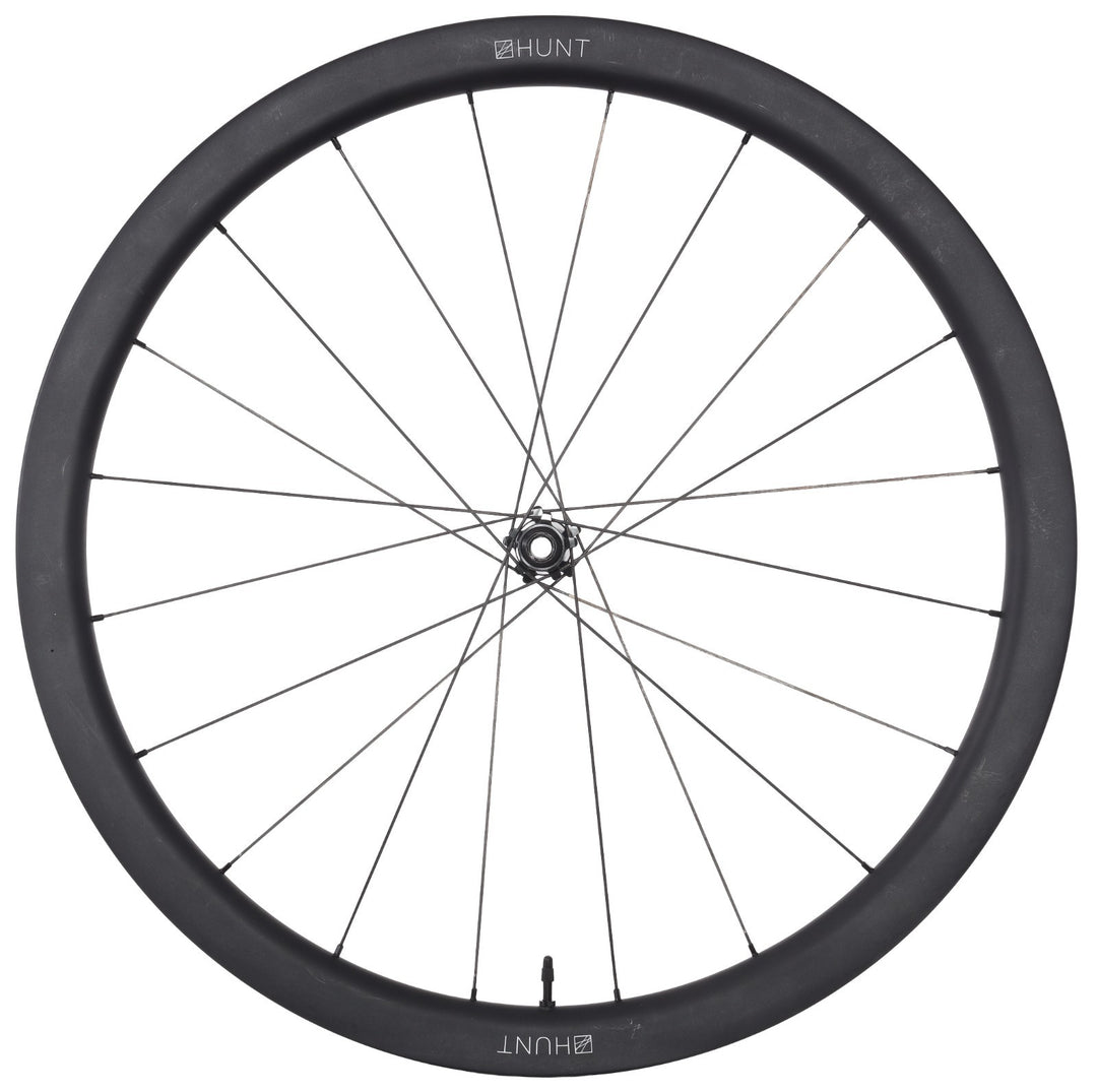 HUNT 40 Carbon Aero Tubeless FRONT Wheel CL Disc 12x 100mm 700c Road Bike Gravel