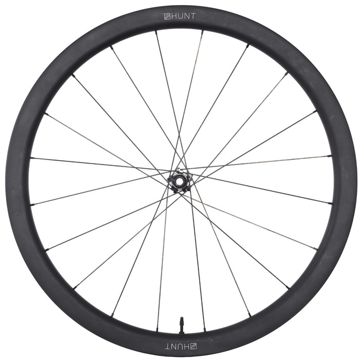 HUNT 40 Carbon Aero Tubeless FRONT Wheel CL Disc 12x 100mm 700c Road Bike Gravel