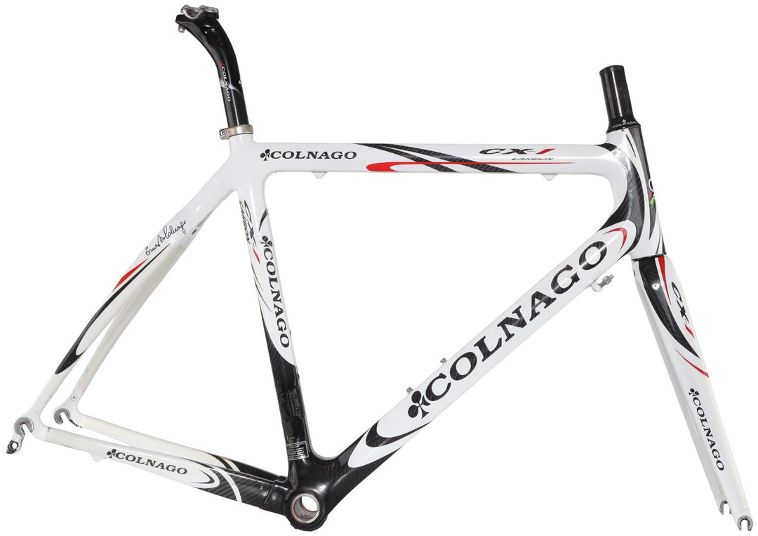 Colnago CX-1 Carbon Road Bike Frameset 56s WHITE 700c QR Rim Brake Italy 2009