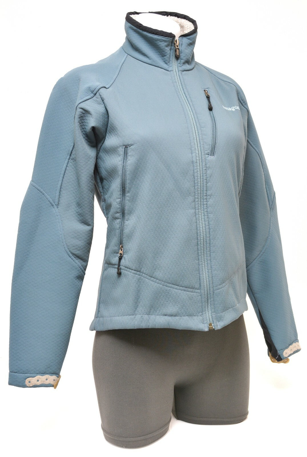 Patagonia Women Core Skin Softshell Jacket SMALL Grey Polartec Fleece Casual