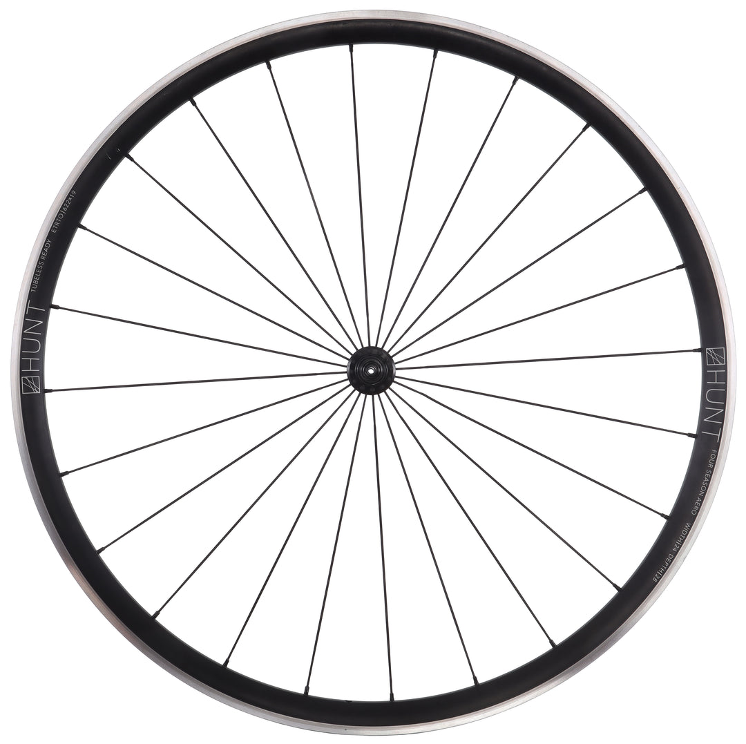 HUNT 4 Season Alloy Tubeless Road Bike FRONT Wheel 700c QR Rim Brake Gravel CX