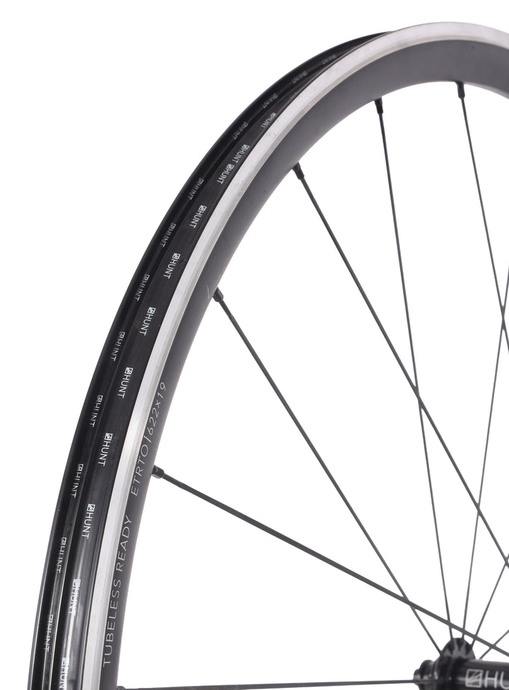 HUNT 4 Season Alloy Tubeless Road Bike FRONT Wheel 700c QR Rim Brake Gravel CX