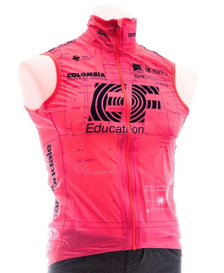 Rapha EF Education First Pro Team Rain Gilet Men SMALL Pink Vest POC NIPPO 2021