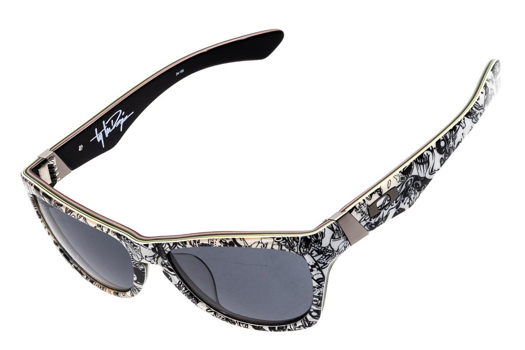 Oakley Troy Lee Designs Jupiter LX Sunglasses 24-190 Polished White/Black Grey