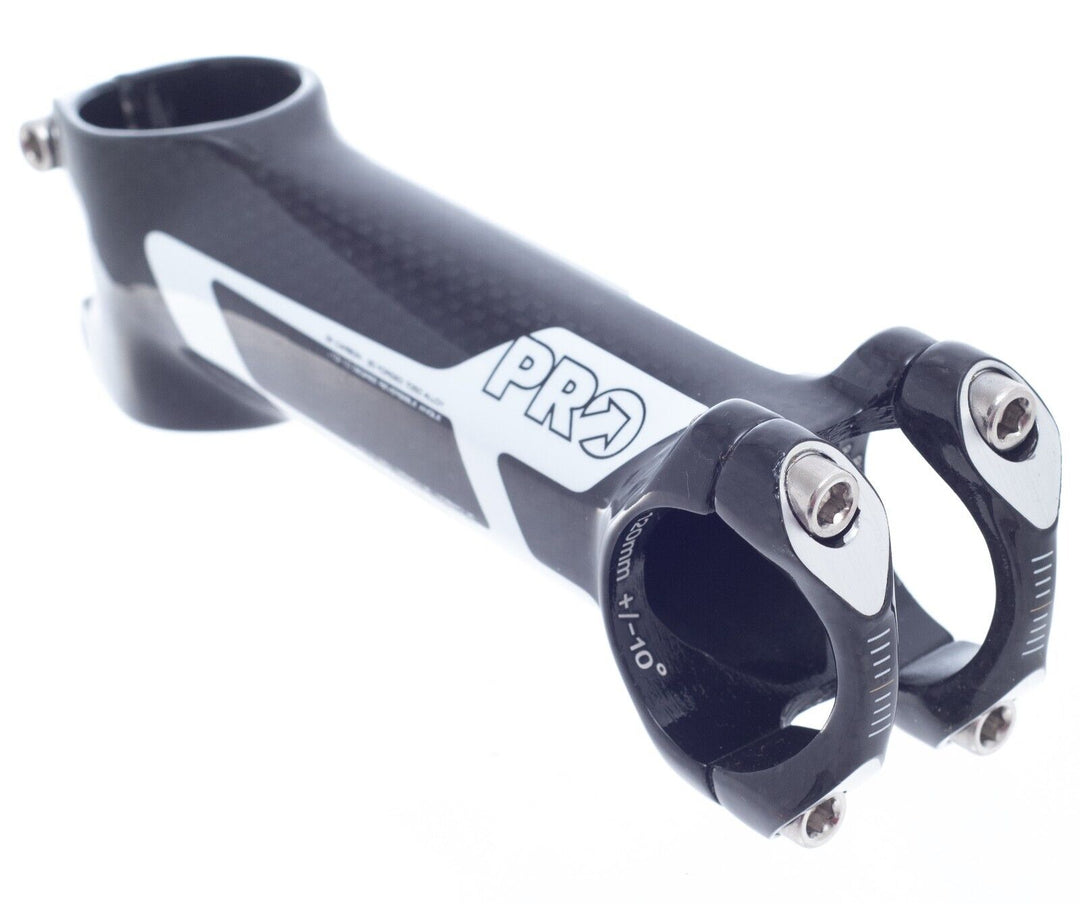 PRO PLT CC Carbon Alloy Road Bike Stem 31.8 x 120mm -10º 3D Forged Black Gravel