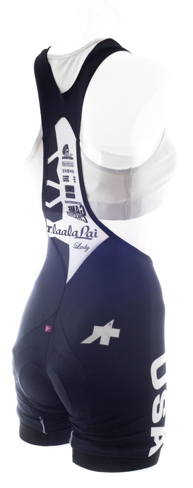 Assos T.laalaLa Team USA Cycling Bib Shorts Women SMALL Black Road Bike MTB Race