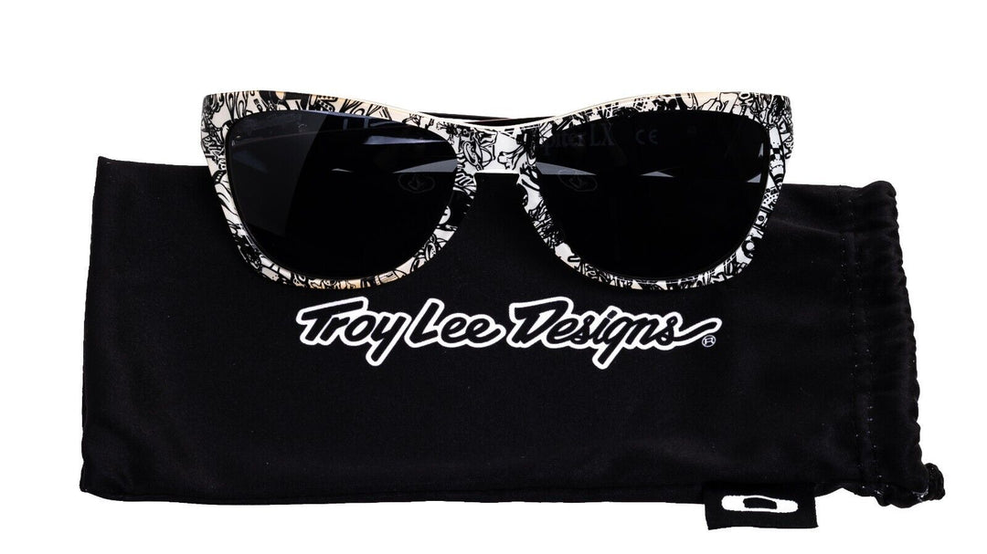 Oakley Troy Lee Designs Jupiter LX Sunglasses 24-190 Polished White/Black Grey