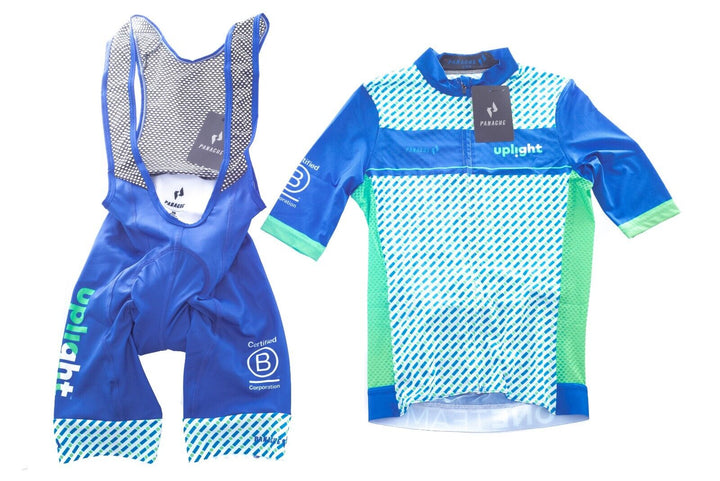 Panache Uplight Team Short Sleeve Cycling Kit Men XXS/XS Blue Road Bike Gravel