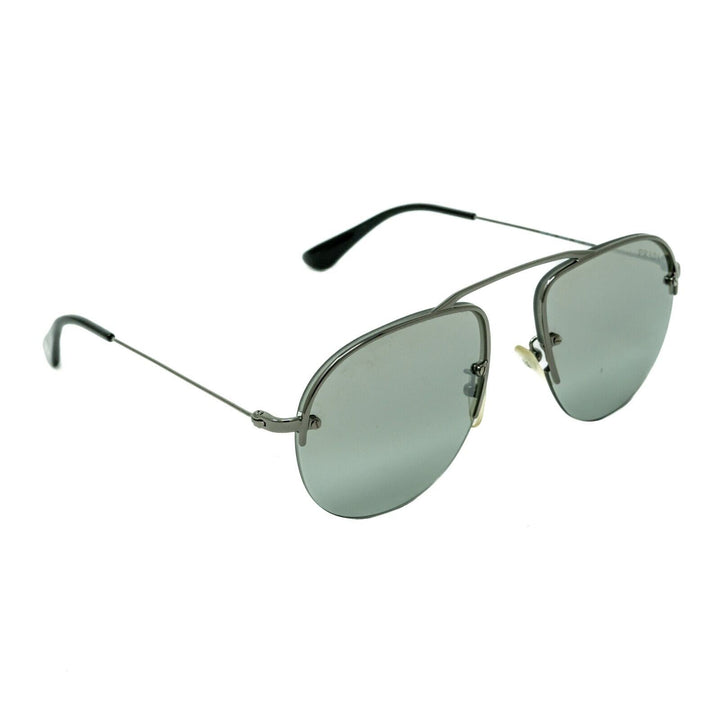 Prada PR54US Men's Gunmetal Aviator Sunglasses Smoke Lens Lifestyle