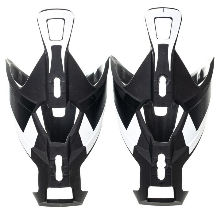 Elite Vico Carbon Water Bottle Cages 1 PAIR Matte Black/White Road Gravel Bike